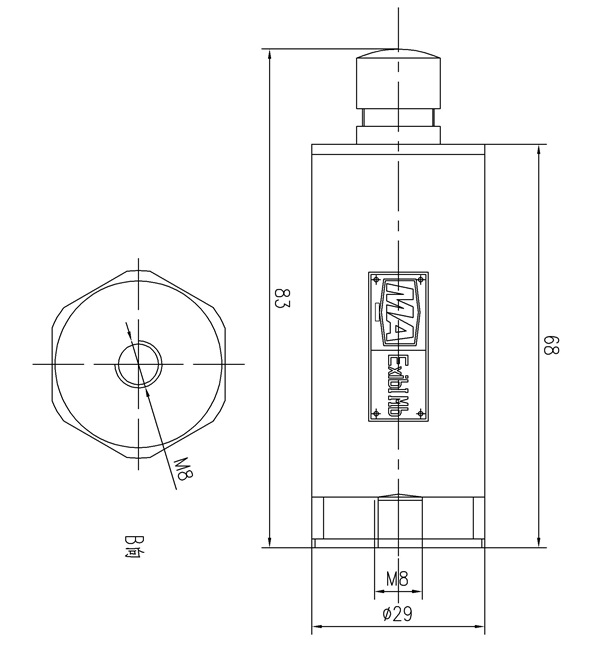 GGBD20振动传感器尺寸
